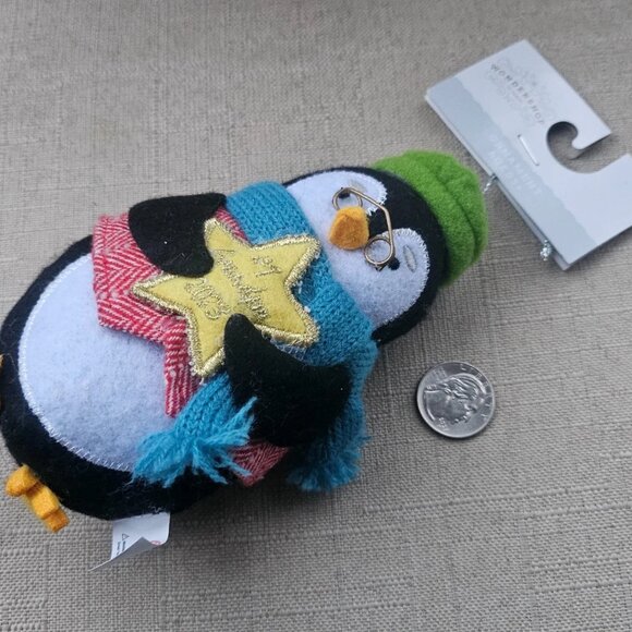 Target Wondershop Christmas Tree Ornament Felt Penguin New With Tags - Picture 10 of 10